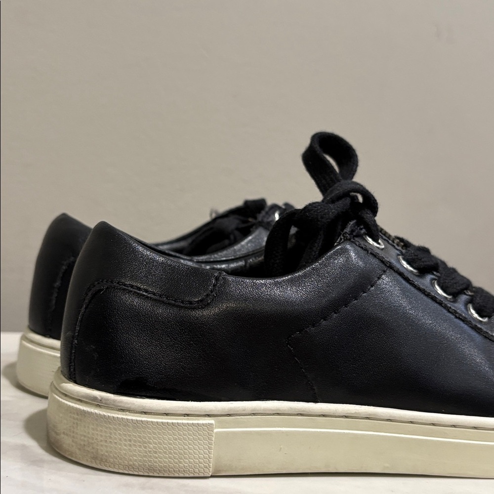 Frye Black Leather Sneakers Size 6 - Picture 4 of 11